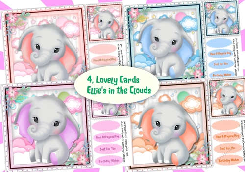 4, Gorgeous ,  Cards ,Ellie In the Clouds