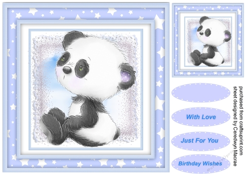 Gorgeous Baby Panda , Blue