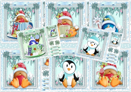 8, 8x8 Cards Teacups and Friends