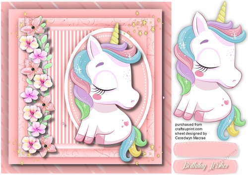 Gorgeous Unicorn and Flowers 2