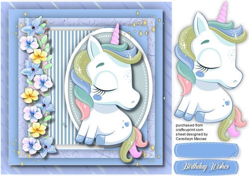 Gorgeous Unicorn and Flowers 4
