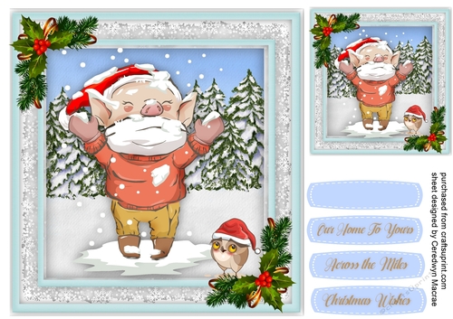 Piggy in the Snow 