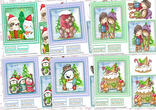 6, Lovely Cards Christmas Cuies