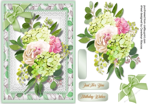 A5 , Beautiful Peonys and Hydrangeas
