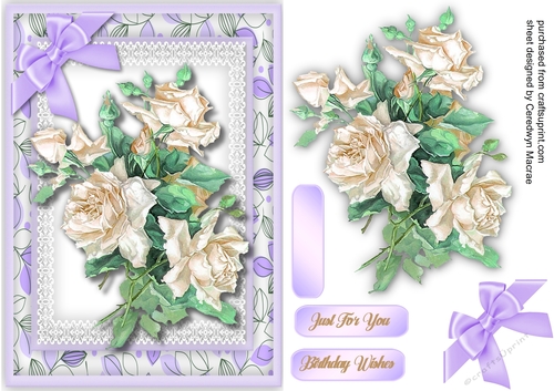 A5 , Beautiful White French Roses