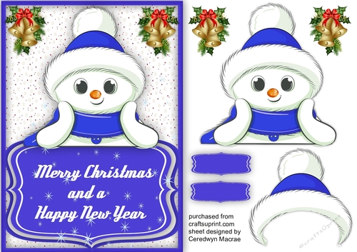 A5 , Cute Snowman Just For You  2