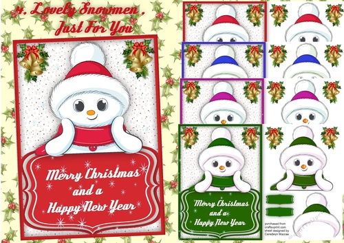 4,Lovely Snowmen , Just For You