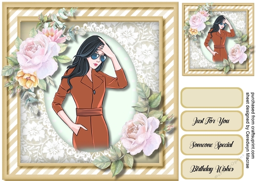 Beautiful roses and Fashion Lady