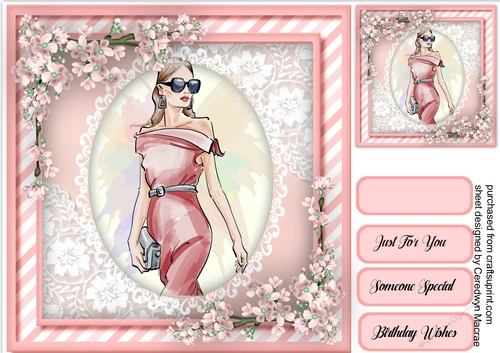 Lady in a Pink Dress 