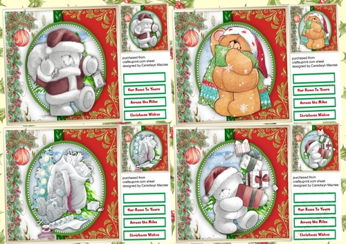 4, Lovely Christmas Teds