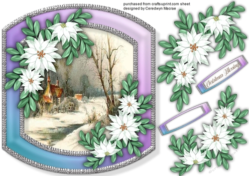 Shaped Card , Christmas Cottage