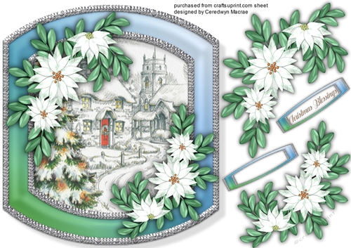 Shaped Card , Christmas Blessings 