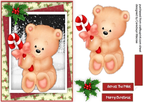A5 Gorgeous Christmas Baby Bear