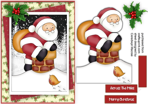 A5 Gorgeous Santa Robin