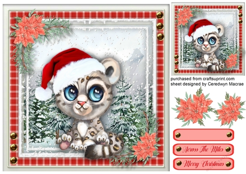 Gorgeous Christmas Snow Leopard 