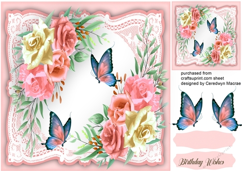 Bohemian Roses and Pink Butterflys