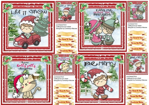 4, Lovely Cards Christmas Joy 