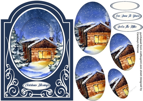 Beautiful Christmas Log Cabin, Pyramid