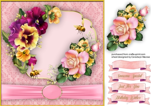 Beautiful Pansys and Roses 