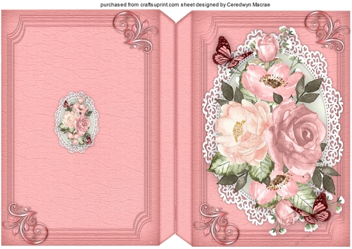 Print and Fold , Watercoloured  Blossoms 