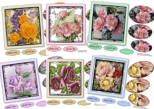 6, Lovely Cards , Flower Pyramid