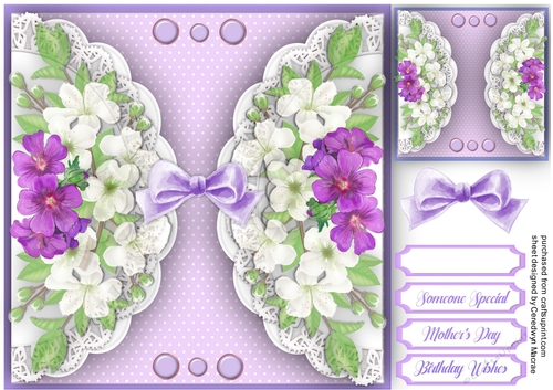 Apple Blossom on Double Lace