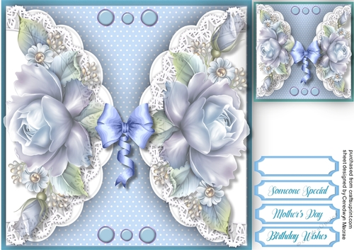 Porceline Roses on Double Lace