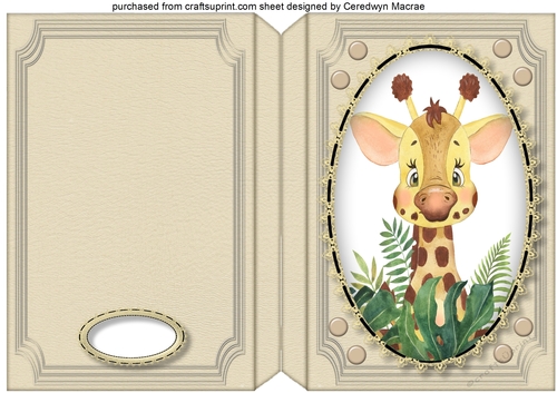 Print and Fold , Safari Giraffe