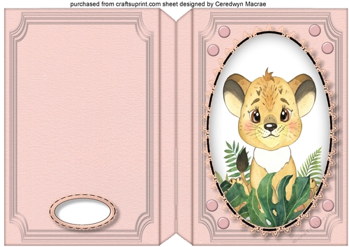 Print and Fold , Safari Lion