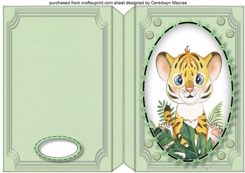 Print and Fold , Safari Tiger