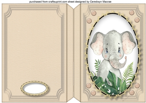 Print and Fold , Safari Elephant