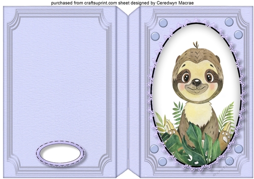 Print and Fold , Safari Sloth