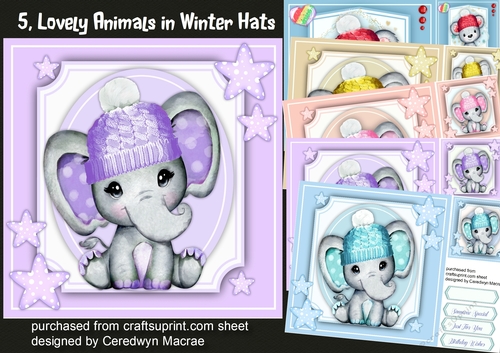 5, Lovely Animals in Winter Hats
