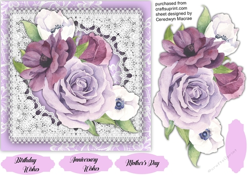 Gorgeous Lace and Lilac  Roses