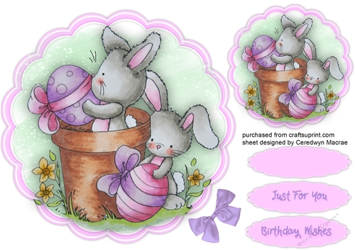 Easter Bunnies Plant Pot