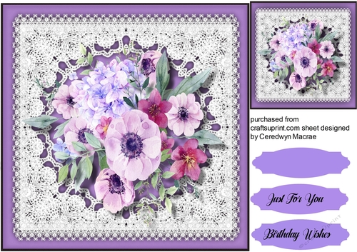 Beautiful Lace and Spring  Flowers