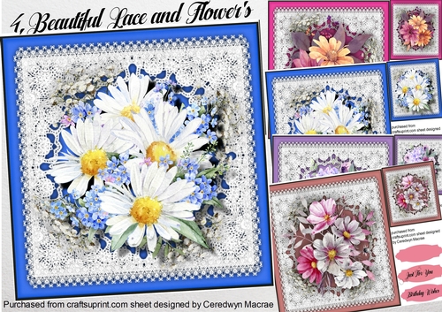 4, Beautiful Lace and Flowers 