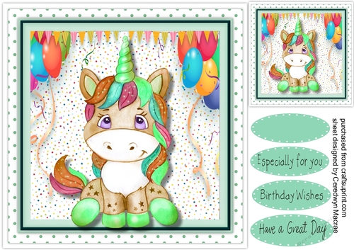 Birthday Unicorn Girl 1