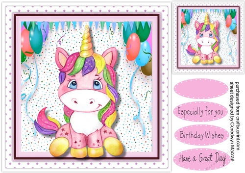 Birthday Unicorn Girl 2