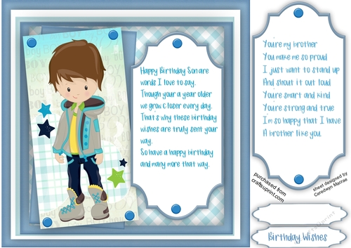 Birthday Wishes Son or Brother
