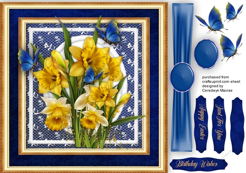 Gorgeous Daffodils and Butterflys 