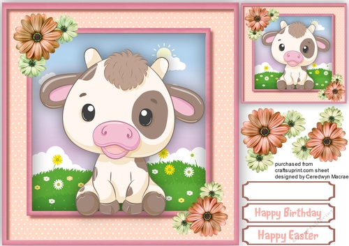 Cute Cow in the Meadow 
