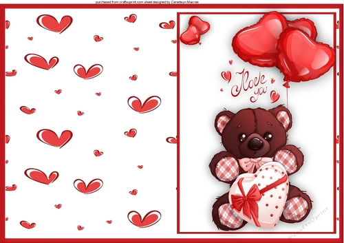 A5 Print and Fold Love You
