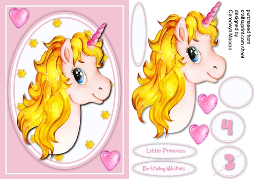 A5 Beautiful Princess Unicorn 1