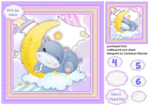 Beautiful Hippo on the Moon