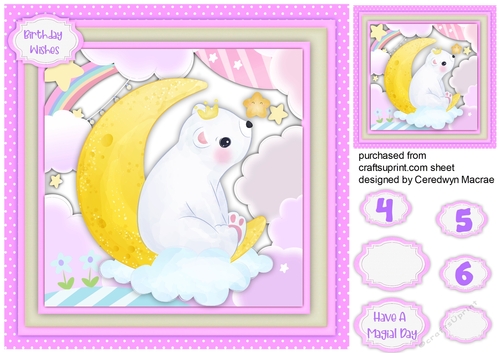 Beautiful Polar Bear on the Moon