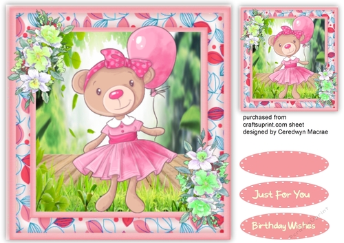 Cute Bears Pink Dress