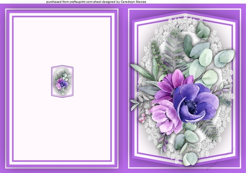 Print and Fold , Anemone Bouquets 