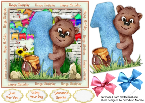 Cute Birthday Bear 1