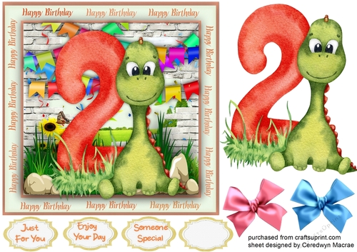 Cute Birthday Dino 2